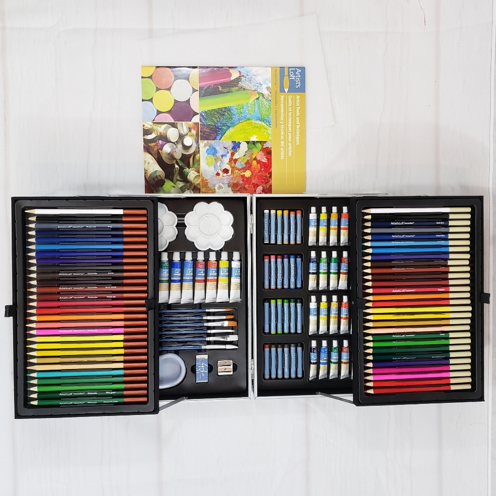 Deluxe 126-Piece Art Set Paints Pencils Watercolor